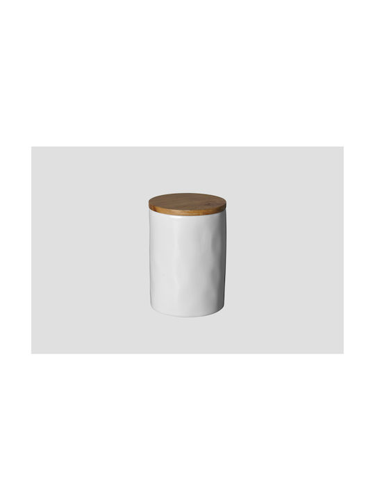 Cryspo Trio Box for Sugar with Lid made of Porcelain White 11x16cm