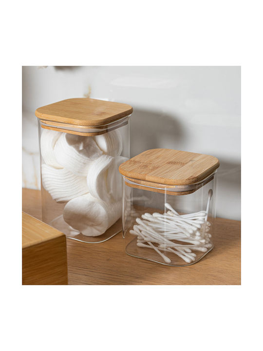 Estia Essentials Vase General Use with Lid Glass Transparent 950ml
