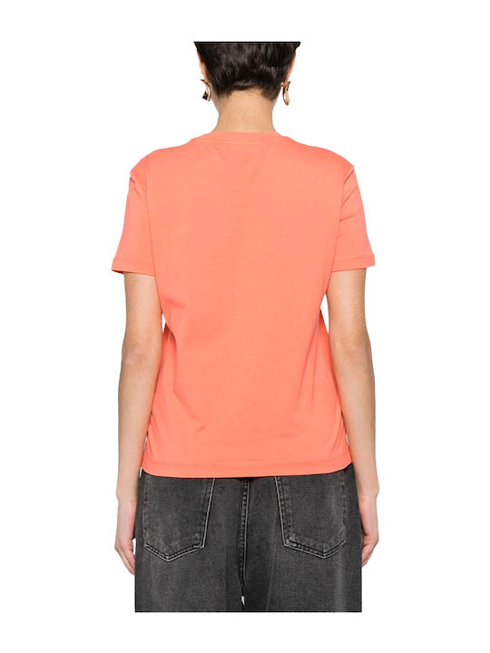 Just Cavalli Women's Blouse Cotton Short Sleeve Orange