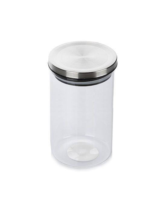 ArteLibre ArteLibre Lebensmittelgläser & Behälter Getreideglas mit luftdichtem Deckel Metallisch Transparent 1900ml Stück