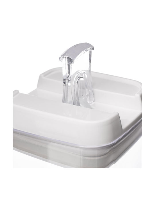 5Five Vază Utilizare Generală Cu Capac Plastic Alb 1200ml 1 Bucată