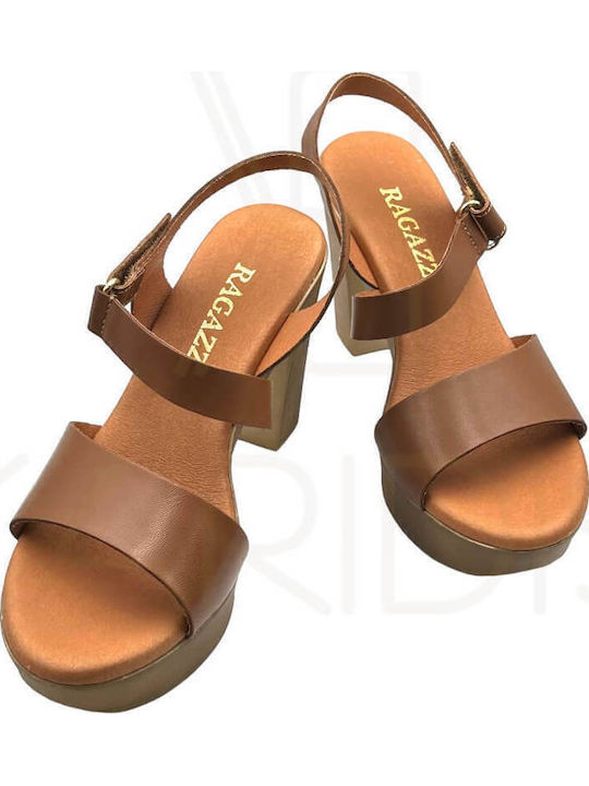 Leder Sandalen Anatomisch Tabac Braun