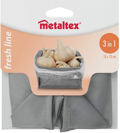 Metaltex General Use Food Jar with Lid Glass Grey 12x12x12cm