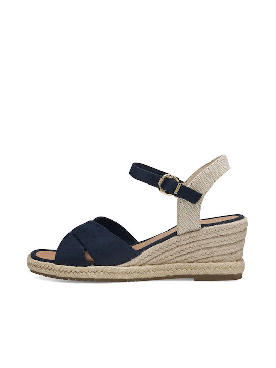 Tamaris Women's Platform Espadrilles Blue