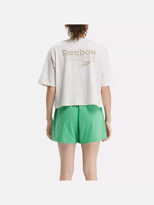 Reebok Γυναικείο T-shirt Μπεζ