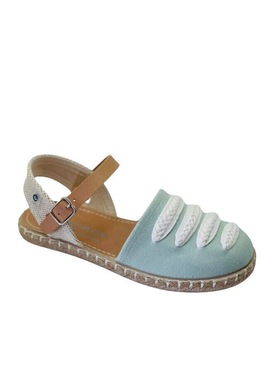 Kids Espradrilles with Adjustable Metal Clasp Light Blue