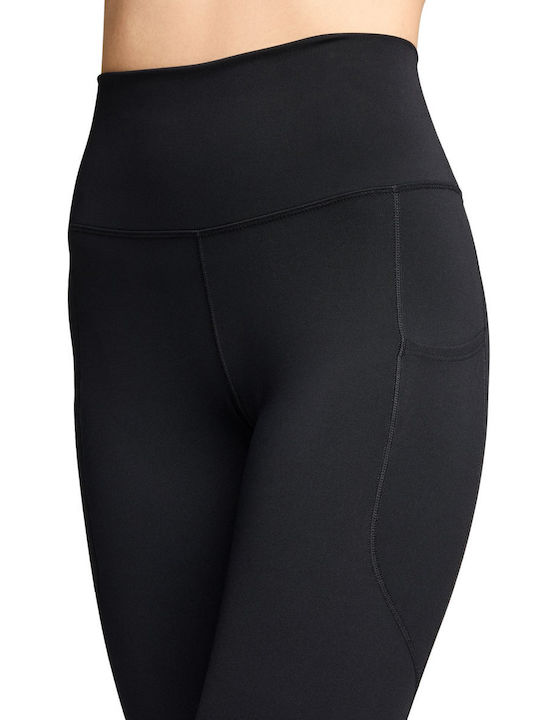 Dri-Fit One Training Γυναικείο Cropped Κολάν Ψηλόμεσο Black