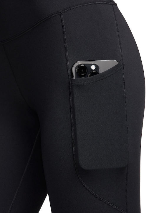 Dri-Fit One Training Γυναικείο Cropped Κολάν Ψηλόμεσο Black