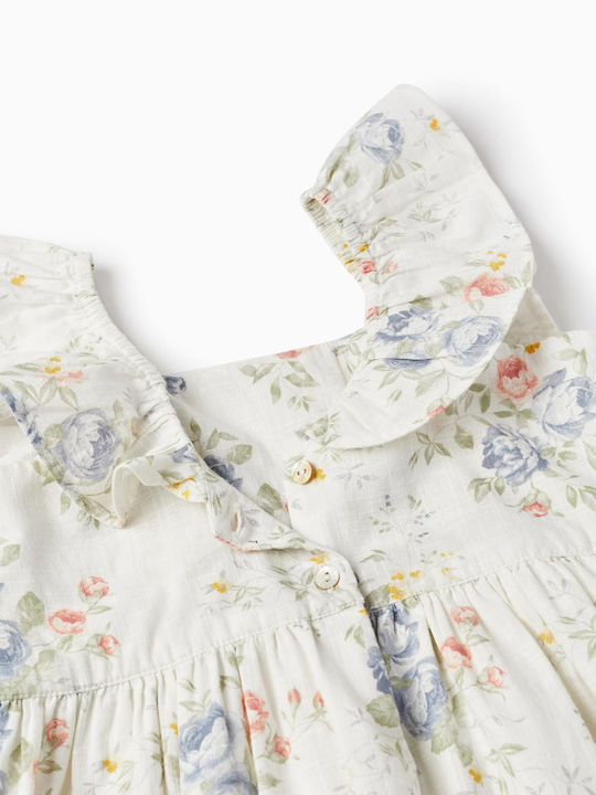 Zippy Kids Dress Floral ecru