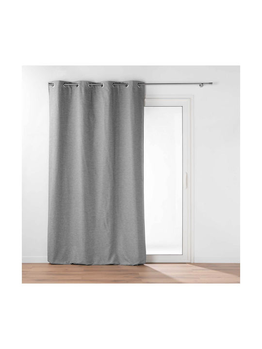 Douceur d'Intérieur Perdea Cu Capse L-c Coverline Gri 140x260cm