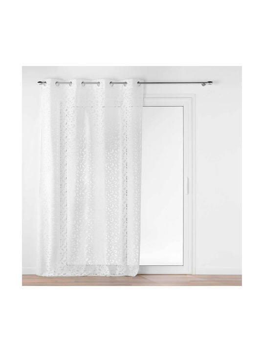 Douceur d'Intérieur Curtain with Grommet L-c Manon White 140x240cm