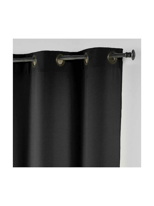 Spitishop Curtain with Grommet L-c Essentiel Black 140x280cm