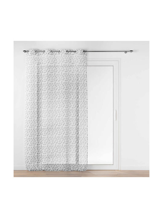 Curtain with Grommet L-c Farandole Gray 137x280cm