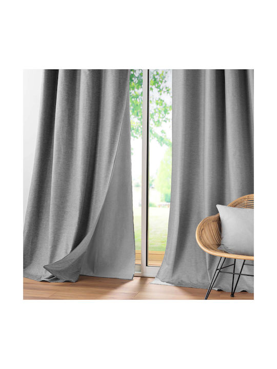 Douceur d'Intérieur Perdea Cu Capse L-c Coverline Gri 140x260cm