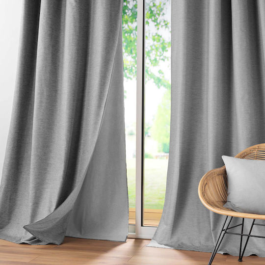 Douceur d'Intérieur Κουρτίνα με Τρουκς L-c Coverline Γκρι 140x260εκ.