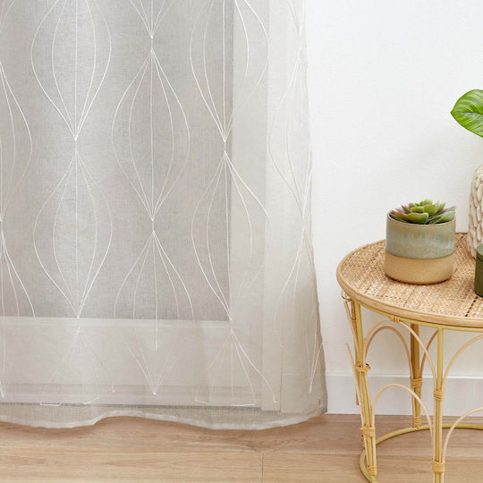 Flamingo Curtain with Grommets L-c Galactee Brown 140x280cm