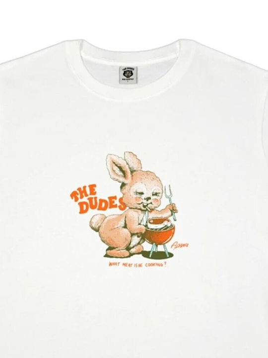 The Dudes Men's Short Sleeve T-shirt OFF-WHITE