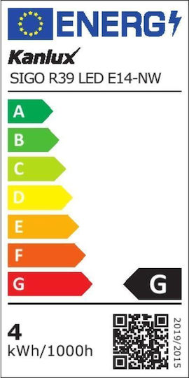 Kanlux LED крушка 4W за фасунга E14 и форма R39 Неутрално бяло 320лм