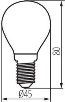 Kanlux Λάμπα LED 6W 80mm για Ντουί E14 και Σχήμα G45 Φυσικό Λευκό 806lm