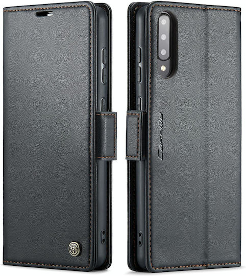 Samsung Galaxy A30s A50s A50 Caseme 023 Schmetterling Schnalle Litchi Textur Rfid Anti-Diebstahl Leder Telefon Fall schwarz