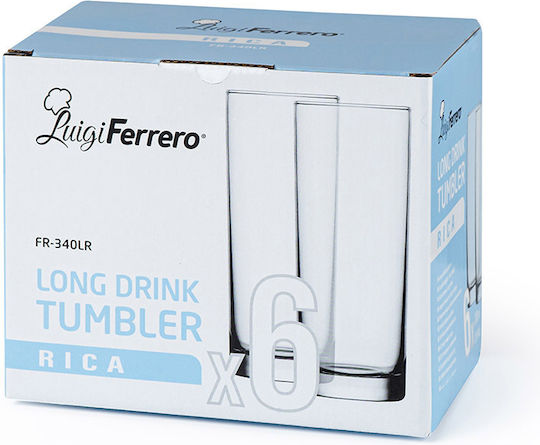 Luigi Ferrero Set of Glasses Water / Cocktail Glass 360ml 6 Pieces