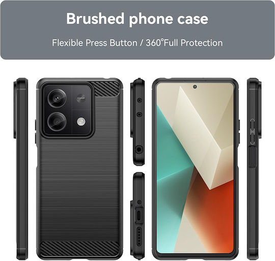 Techsuit Carbon Back Cover Σιλικόνης Μαύρο (Redmi Note 13 4G)