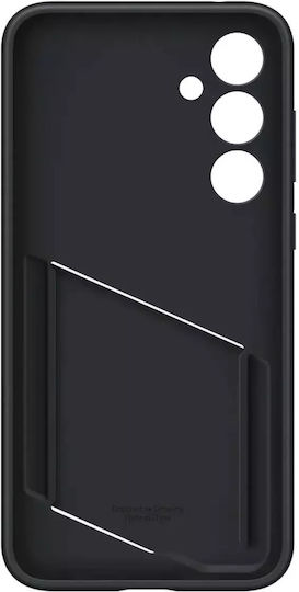 Samsung Umschlag Rückseite Silikon / Kunststoff mit Kartenhalter Schwarz (Galaxy A35)