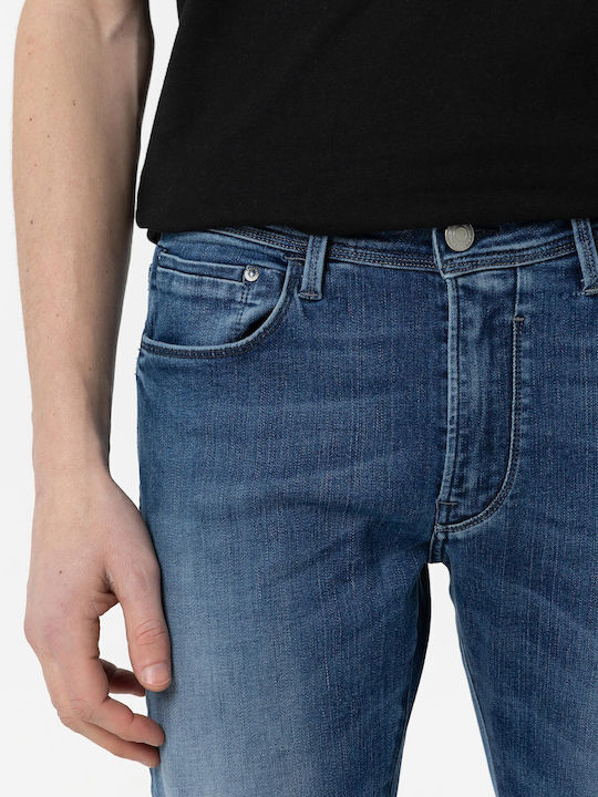 Ανδρικό Παντελόνι Τζιν με Slim Εφαρμογή Μπλε