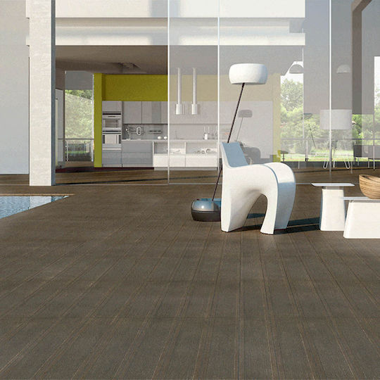 Saloni Ceramica Placă În aer liber Porțelanat Mat 90x14.8cm Gri
