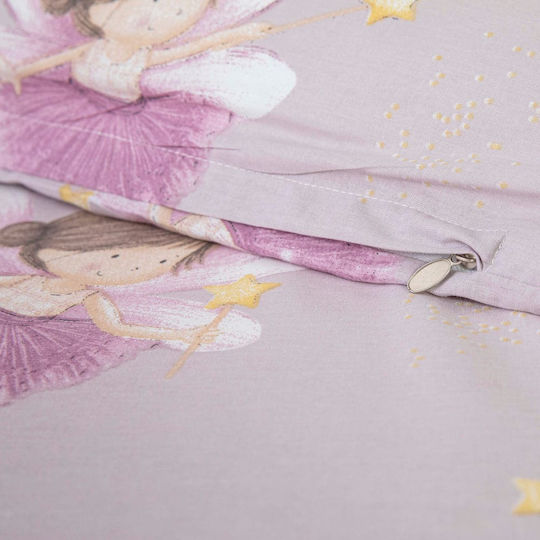Borea Детски Плик за Завивка Единичен Памучен Lilac 160x240бр