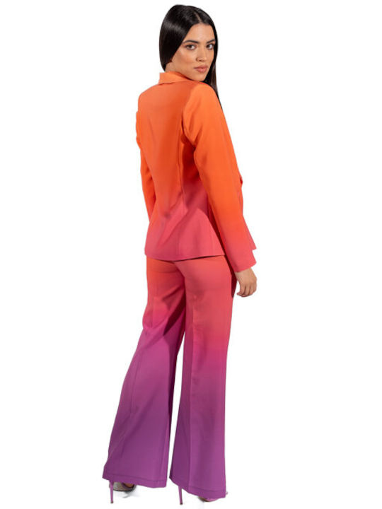 Raffaella Collection Γυναικείο Σακάκι Orange-purple