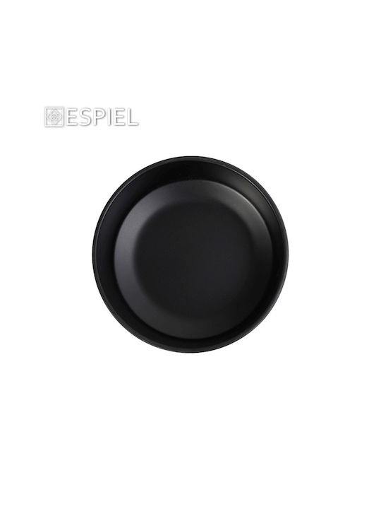 Espiel Servierschüssel Rund aus Melamin Schwarz mit Durchmesser 14cm