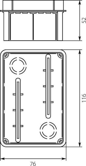 Elektro Plast Flush Electrical Box for Drywall IP40 in Orange Color
