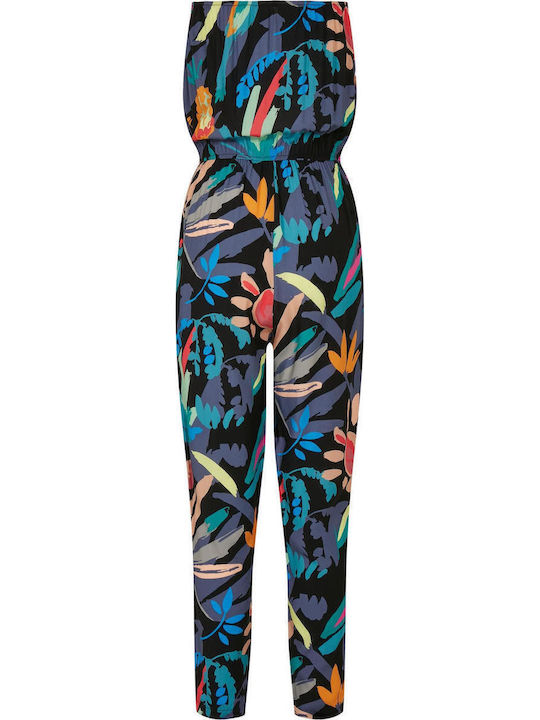 Damen Trägerlos Einteiler Anzug Black