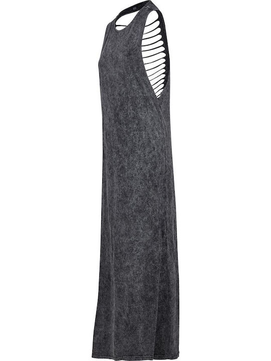Καλοκαιρινό Maxi Φόρεμα με Σκίσιμο Black