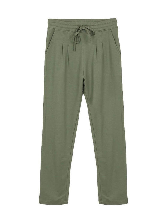 Παντελόνι Φόρμας με Λάστιχο Fleece Mint