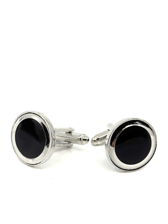 Legend Accessories Cufflinks from Silver in Black Color