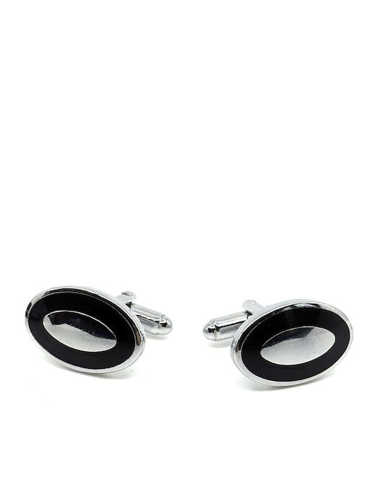 Legend Accessories Cufflinks from Silver in Black Color