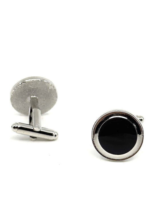 Legend Accessories Cufflinks from Silver in Black Color