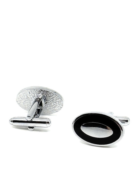 Legend Accessories Cufflinks from Silver in Black Color