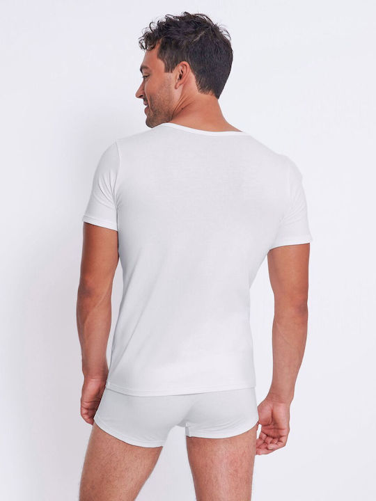 Sloggi Men's Undershirts Short-sleeved in White Color 2Pack
