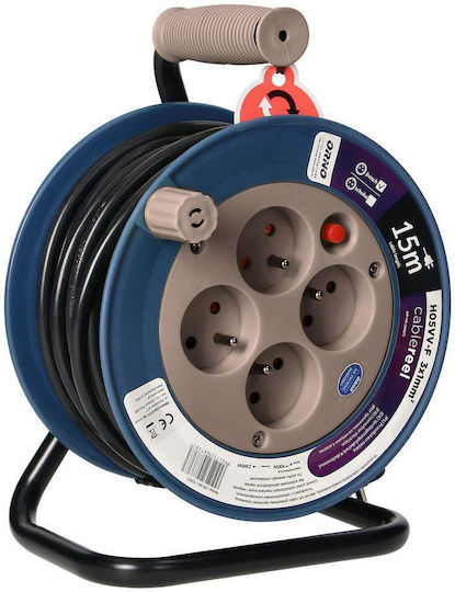 Orno Cablu de prelungire 1 loc cu cablu de 15m Diametru 3 x 1mm² Gri