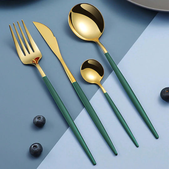 Set de Tacâmuri Inoxidabil Roșii 24buc