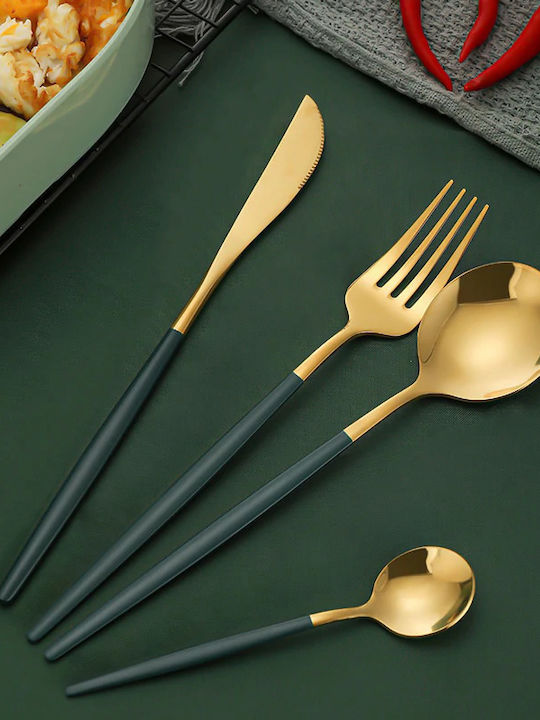 Set de Tacâmuri Inoxidabil Roșii 24buc