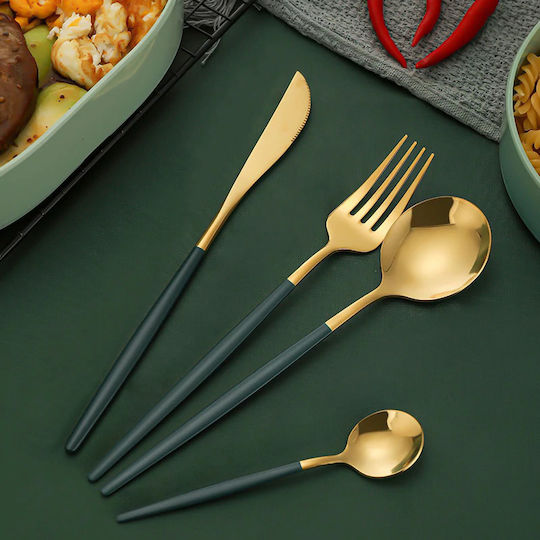 Set de Tacâmuri Inoxidabil Roșii 24buc