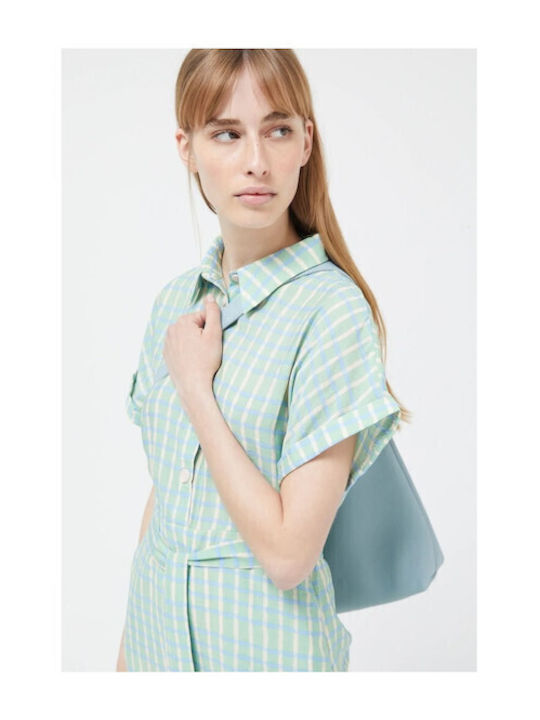 Summer Midi Shirt Dress Green Dress