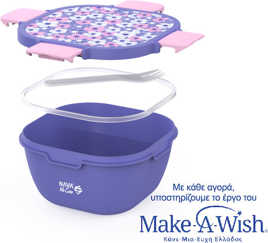 Nava Lunchbox Kunststoff Lila Geeignet für die Mikrowelle 1700ml 1Stück
