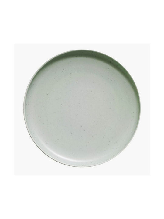 Kutahya Porselen Plate Shallow Green with Diameter 27cm 1pcs