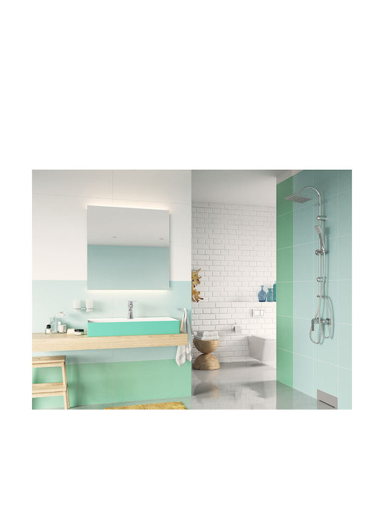 Ferro Squerto Coloană de duș fără Baterie 106cm Argintiu