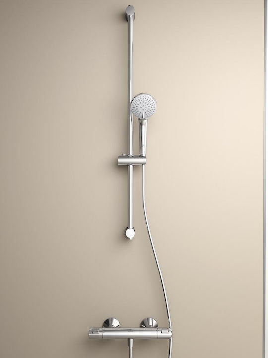 Ideal Standard Ceratherm Στήλη Ντουζ με Μπαταρία 90cm Ασημί